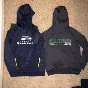 Set of 2 boys Seahawks sweatshirts hoodies - 10/12